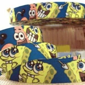 grosgrain printed Ribbon 7/8” 5 yards Spongebob SquarePants NEW Patrick Star